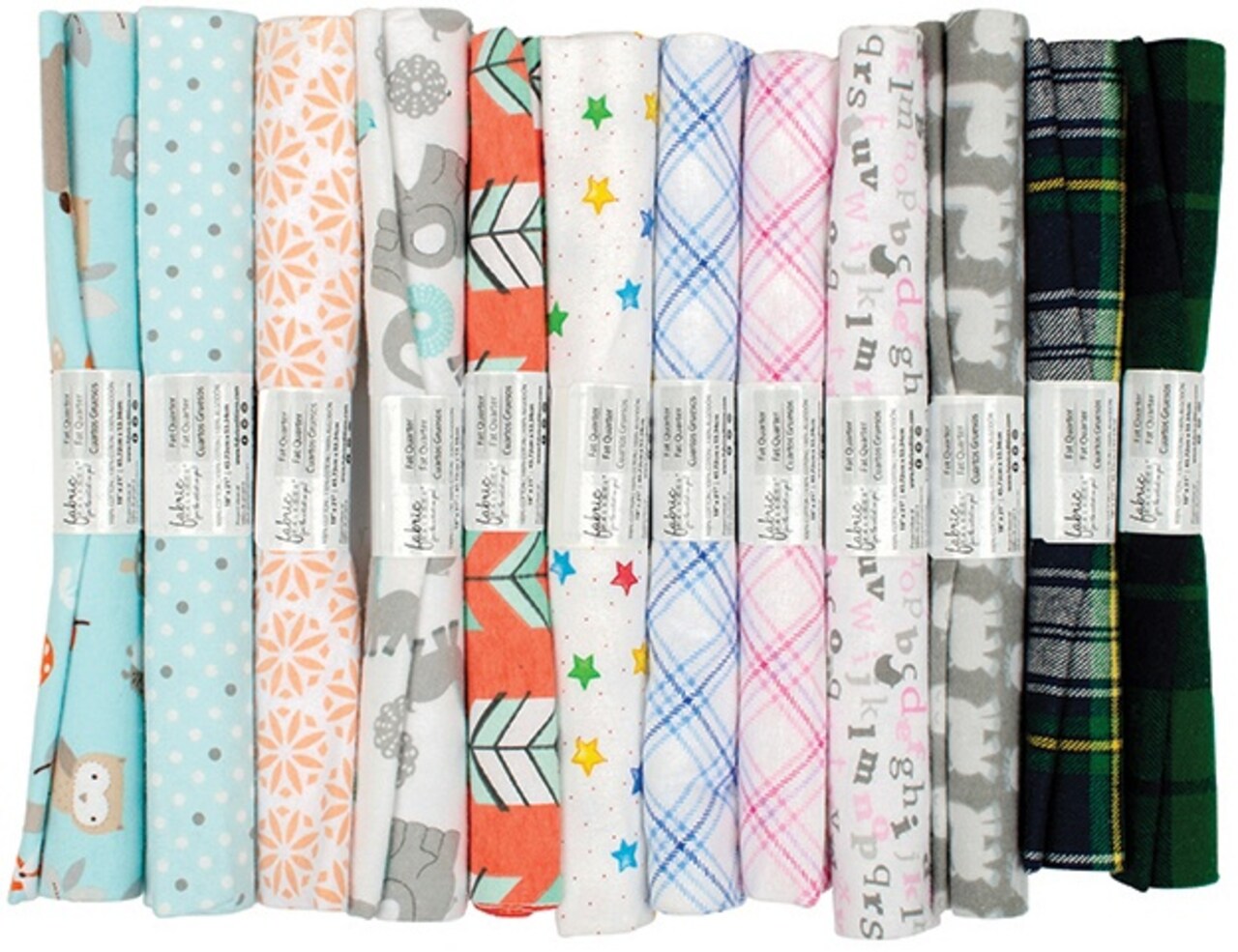 Fabric Palette Fat Quarter Assortment 18"X21" 1/Pkg-Flannel Assortment